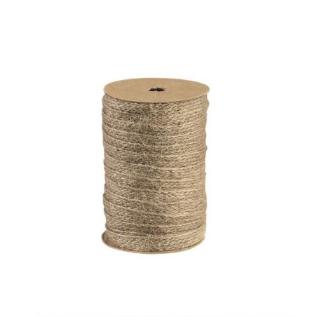 Lininė natūrali pinta juostelė Juta 10 mm Lininė natūrali pinta juostelė Juta 10 mm