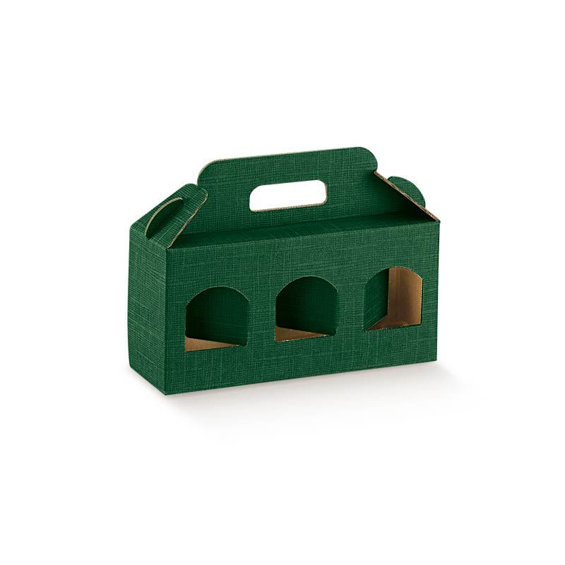 Dėžutė Portavasetti 3 skyriai žalia