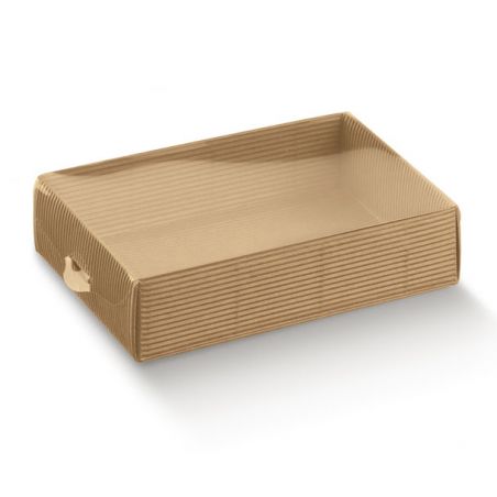 Dėžutė Dolcezza su skaidriu pvc. dangteliu gofruota Dėžutė Dolcezza su skaidriu pvc. dangteliu gofruota