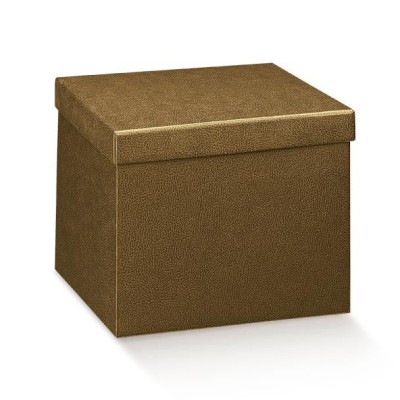 Dėžutė dviejų dalių su atskiru dangteliu tamsiai ruda