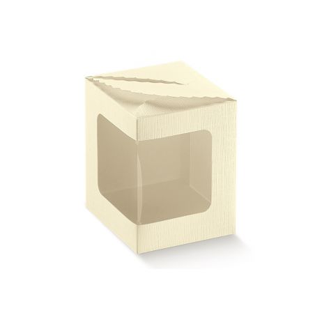 Dėžutė Rombo kreminė su pvc. langeliu Dėžutė Rombo kreminė su pvc. langeliu
