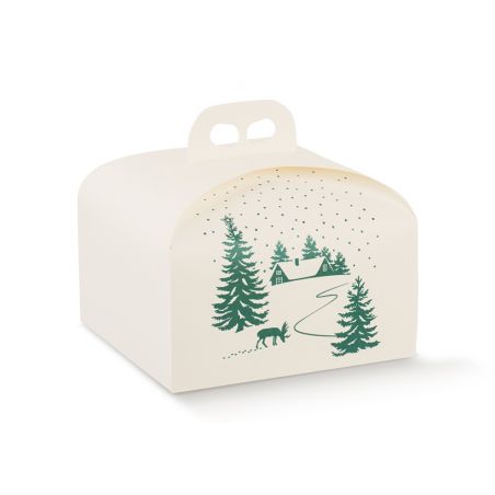 Dėžutė Kalėdinė Portapanettone su rankenėle Dėžutė Kalėdinė Portapanettone su rankenėle