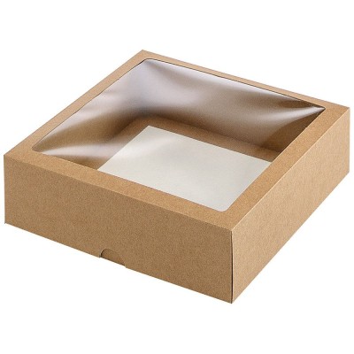 Dėžutė iš kartono su skaidriu langeliu