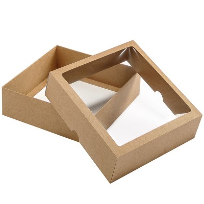 Dėžutė iš kartono su skaidriu langeliu