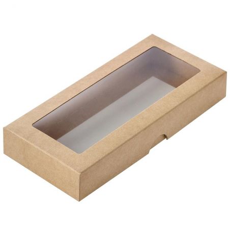 Dėžutė ruda iš kartono su langeliu 200 x 90 x 30 mm Dėžutė ruda iš kartono su langeliu 200 x 90 x 30 mm