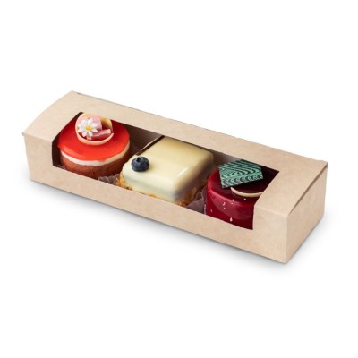 Dėžutė Eco Pastry su skaidriu langeliu