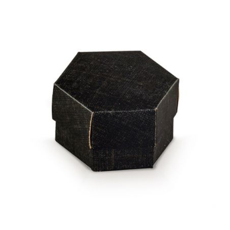 Dėžutė šešiakampė juoda Dėžutė šešiakampė juoda