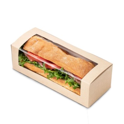 Dėžutė Eco Baguette su skaidriu langeliu