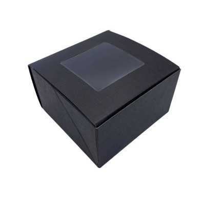 Dėžutė Pratica su skaidriu langeliu juoda